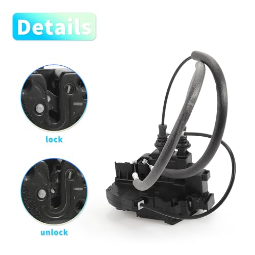 X AUTOHAUX Replacement Rear Left Driver Side Power Door Lock Actuator Motor with Cable for Hyundai Sonata 2007-2010 Door Latch Actuator Assembly Replace No.814103K500 Black by X AUTOHAUX - Image 4