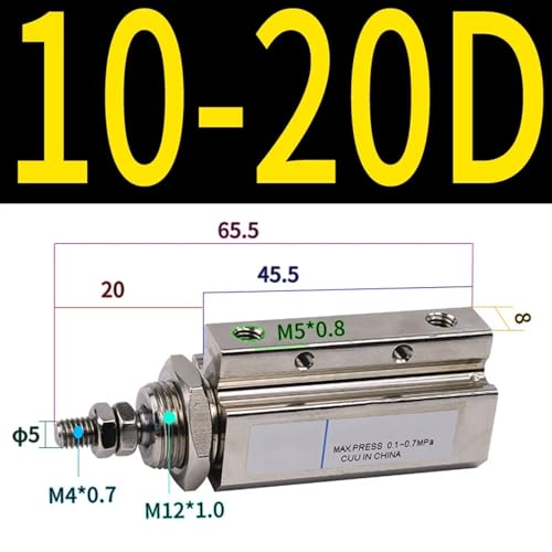 Cilindro neumático CDJP2B para automatizar movimientos de precisión 3