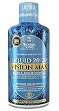 Liquid 20/20 Vision - Eye Vitamin Formula w/20mg Lutein, 4mg Zeaxanthin, 4mg Astaxanthin for Vision Support –Max Absorption- Great Taste & No Pills to Swallow– 32 Serv, 32oz