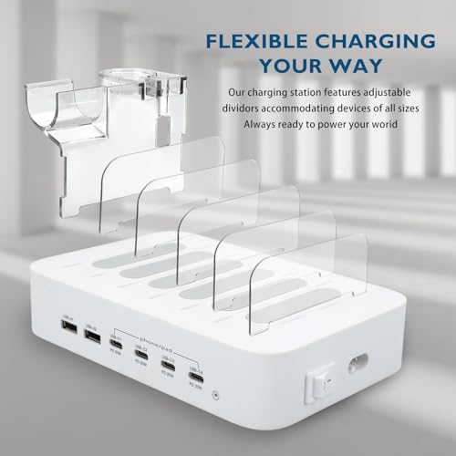 Station de charge USB C 100W d'excellence, hub d'alimentation épuré pour iPad