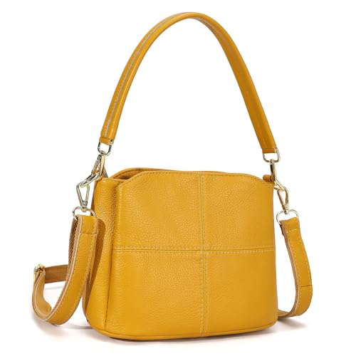 Image of Genuine Leather Women Shoulder Bag Small Crossbody Bags Purse Mini Casual Hobo Lady Handbags and Purses Messenger Satchel