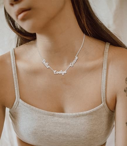 CharmSStory Custom Name Necklace Personalized for Women 18k Gold Plated Initial Nameplate Engraved Pendant Customizable Necklace4