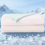 Exclusivo Mezcla Kühldecke Decke Bettdecke Ohne Bezug Q-Max0,4, Atmungsaktive Kühlende Bettdecke Schweißfreie Sommerdecke für Nachtschwitzer, 220x240 cm Rosa