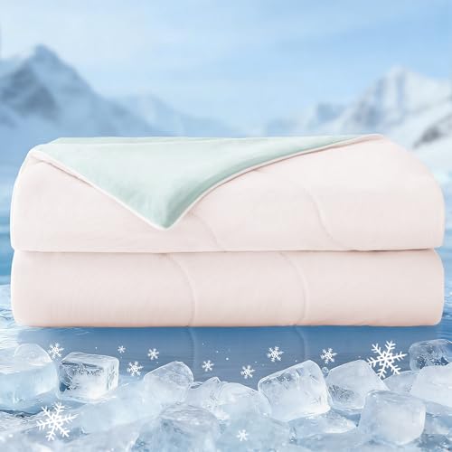 Exclusivo Mezcla Cooling Comforters Queen Size Blush Pink, Lightweight Summer
