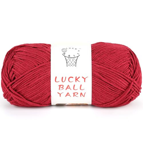 Milk Cotton Yarn,100g Yarn for Crochet,Amigurumi Yarn,Crochet Yarn for Crocheting,Cotton Yarn,Soft Yarn for Sweater,Hat,Socks,Blankets(Angola red)