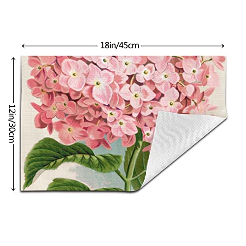 Lot de 4 sets de table fleurs roses de qualité supérieure - 4