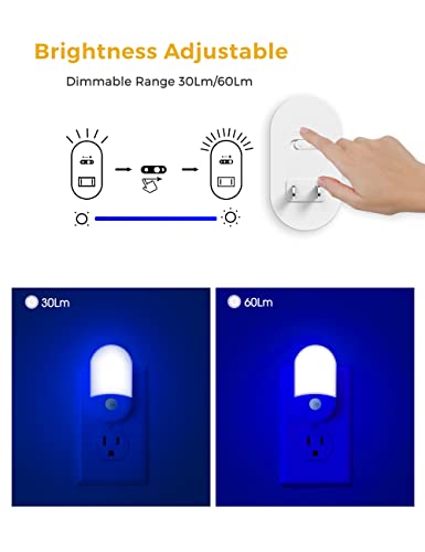 Image of L LOHAS LED Blue Night Light Plug in, Bluey Motion Sensor Night Light,2Pack