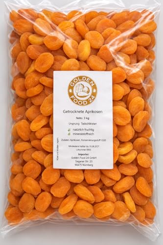 Getrocknete Aprikosen, Natürlich Weich, Süß und Aromatisch, 3 kg