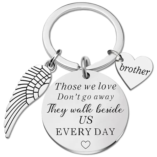 Aisity Memorial Gifts Loss Of Brother Sympathy Gifts Memorial Keychain