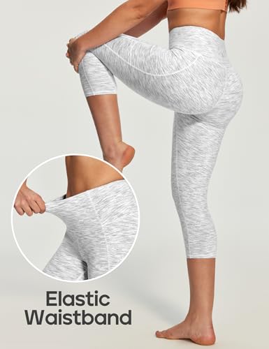 Image of Heathyoga Capri Leggings for Women High Waisted Capri Leggings with Pockets for Women Tummy Control Yoga Pants Women