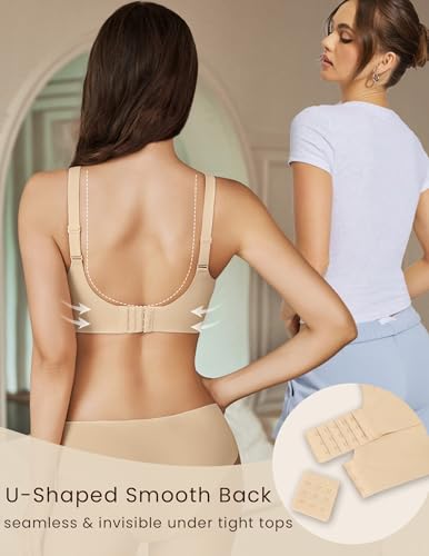 Avidlove Wireless Bras for Women No Underwire V Mesh Bralette Seamless Comfortable Bra Push Up Full Coverage Everyday Bras3