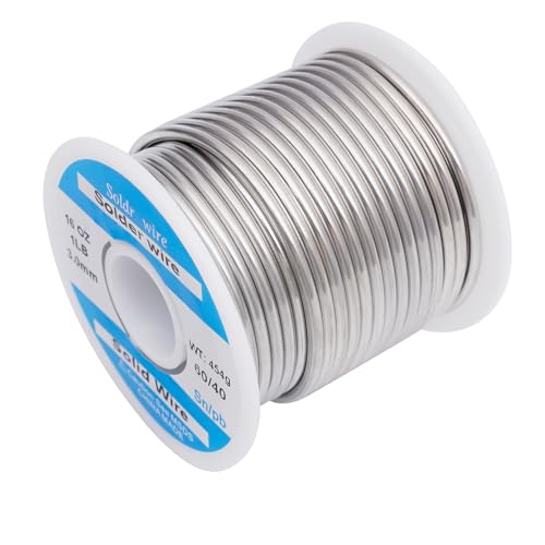 Image of 60 /40 3mm Solder Wire Solid Core 454g /1LB for Stained Glass