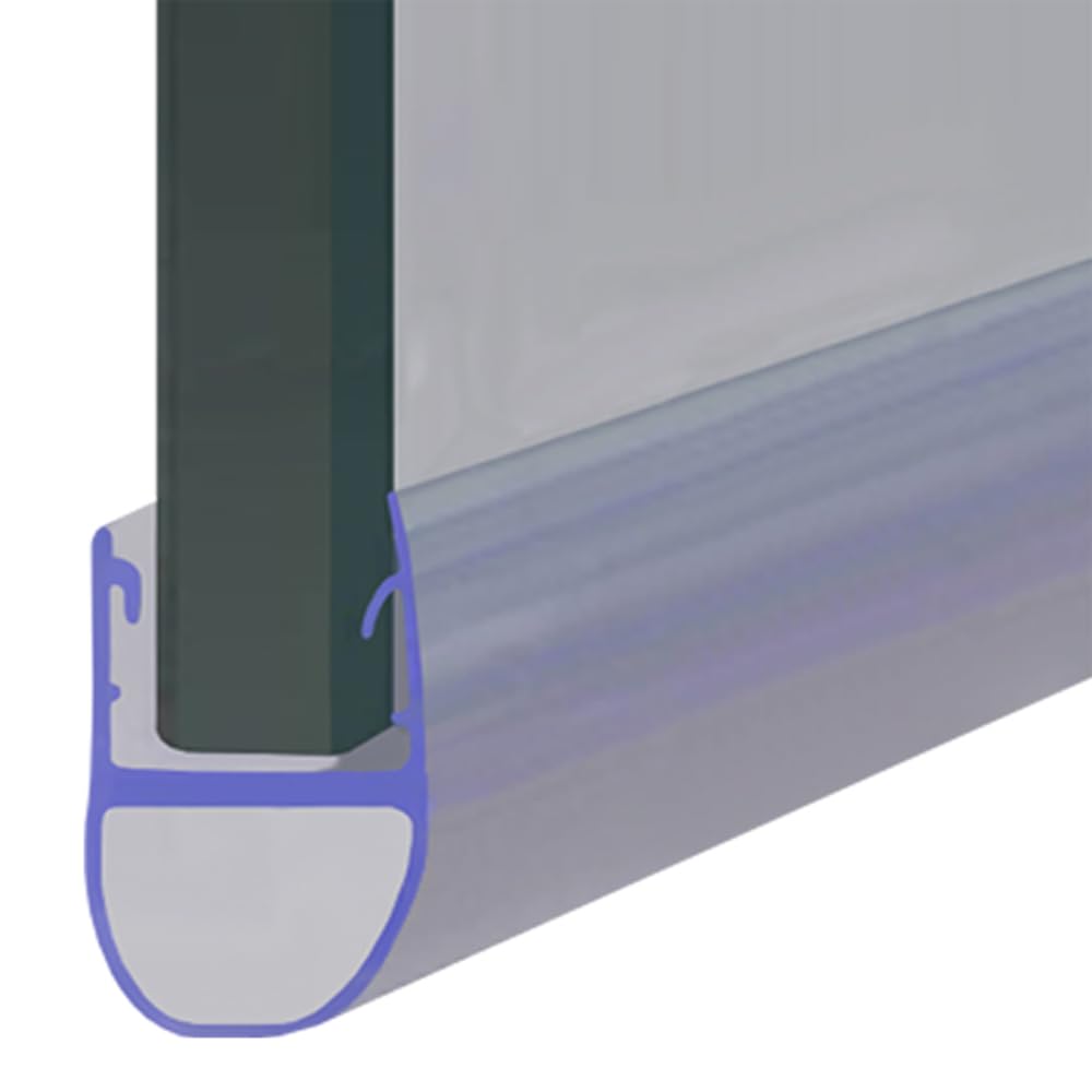 Shower Seal Uk Ltd Shower Or Bath Screen Door Seal | Fits 6, 7 Or 8Mm Glass | Seals Gaps Of Up To 12Mm | 80Cm, 90Cm, 140Cm Or 200Cm Long | Clear | Seal201 (80Cm)