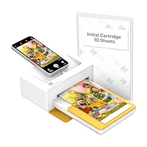 KODAK Dock Plus 4PASS Mobiler Fotodrucker (10x15cm) + 10 Blatts