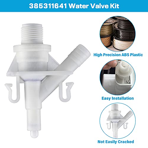Dreyoo 2 Pcs RV Toilet Valve with RV Toilet Ball Seal, Water Valve