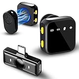 Amazpro USB C Wireless Lavalier Microphone for iPhone iPad and Android, Mini Microphone with Noise Reduction, Plug-Play Clip on Wireless mic for Video Vlog,TikTok,Interviews