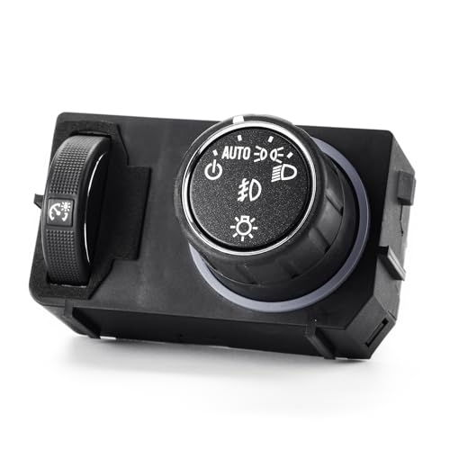 Headlight Switch Control for 2014-2020 Chevy Silverado Tahoe Suburban, 2017-2020 GMC Sierra Yukon 1500 2500 3500 Instrument Panel Dimmer Switch Headlamp Fog Lamp Switch OE 23187804, 84154108, 84448511