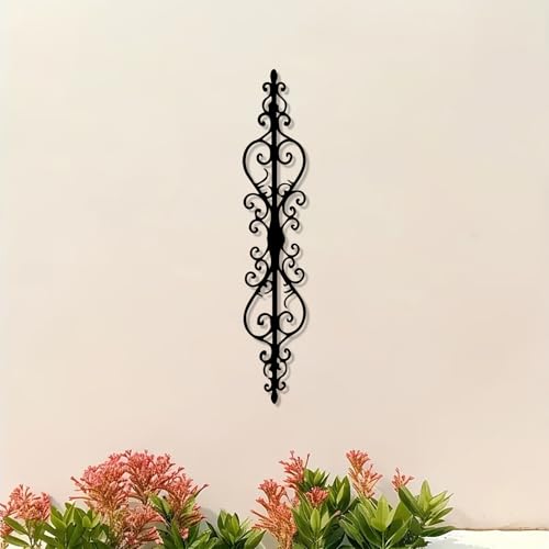 Cfghtnemy Black Iron Scroll Wall Decor, Metal Scrollwork Art -