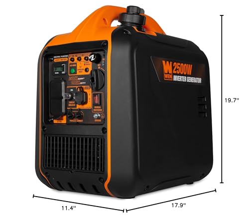 Image of WEN 2500-Watt Inverter Generator, Quiet, Portable, and Lightweight with Fuel Shut Off (56250i)