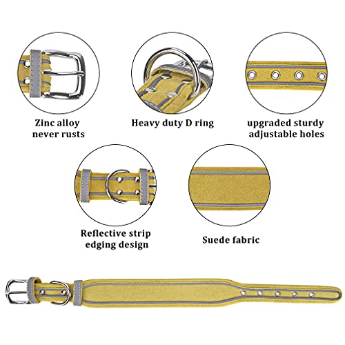 Collare per cani in morbida pelle scamosciata