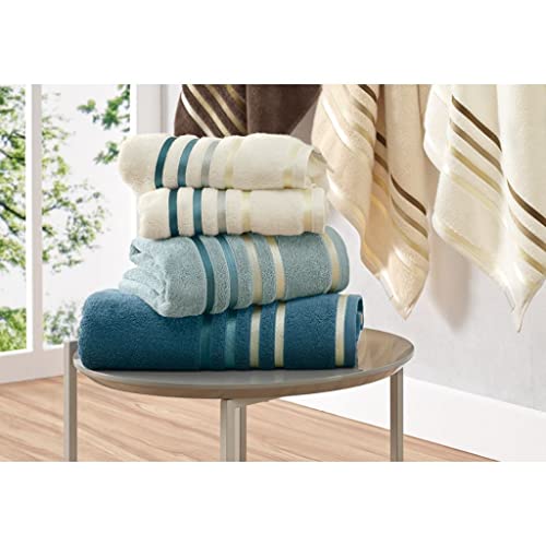 Toalha de Banho Gigante Lumina Branco/Azul - 150x86cm - Karsten