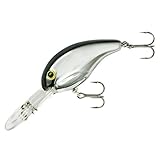 BANDIT LURES Series 300 Crankbait Bass Fishing Lures, Fisghing Accessories, Dives to 12-feet Deep, 2', 1/4 oz, Chrome Black Back, (BDT331)