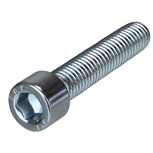 ALPIDEX 50 x Śruby imbusowe z łbem walcowym M10 x 50 mm DIN 912 ocynkowane gniazdo imbusowe sześciokątne 8.8
