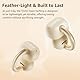 TOZO OpenEarRing Open Ear Kopfhörer Kabellos Bluetooth 5.4, Bequeme Clip On Kopfhörer mit KI-ENC für klare Anrufe, App-Steuerung, 40 Std. Wiedergabe, LED-Anzeige für Laufen und Training – Khaki
