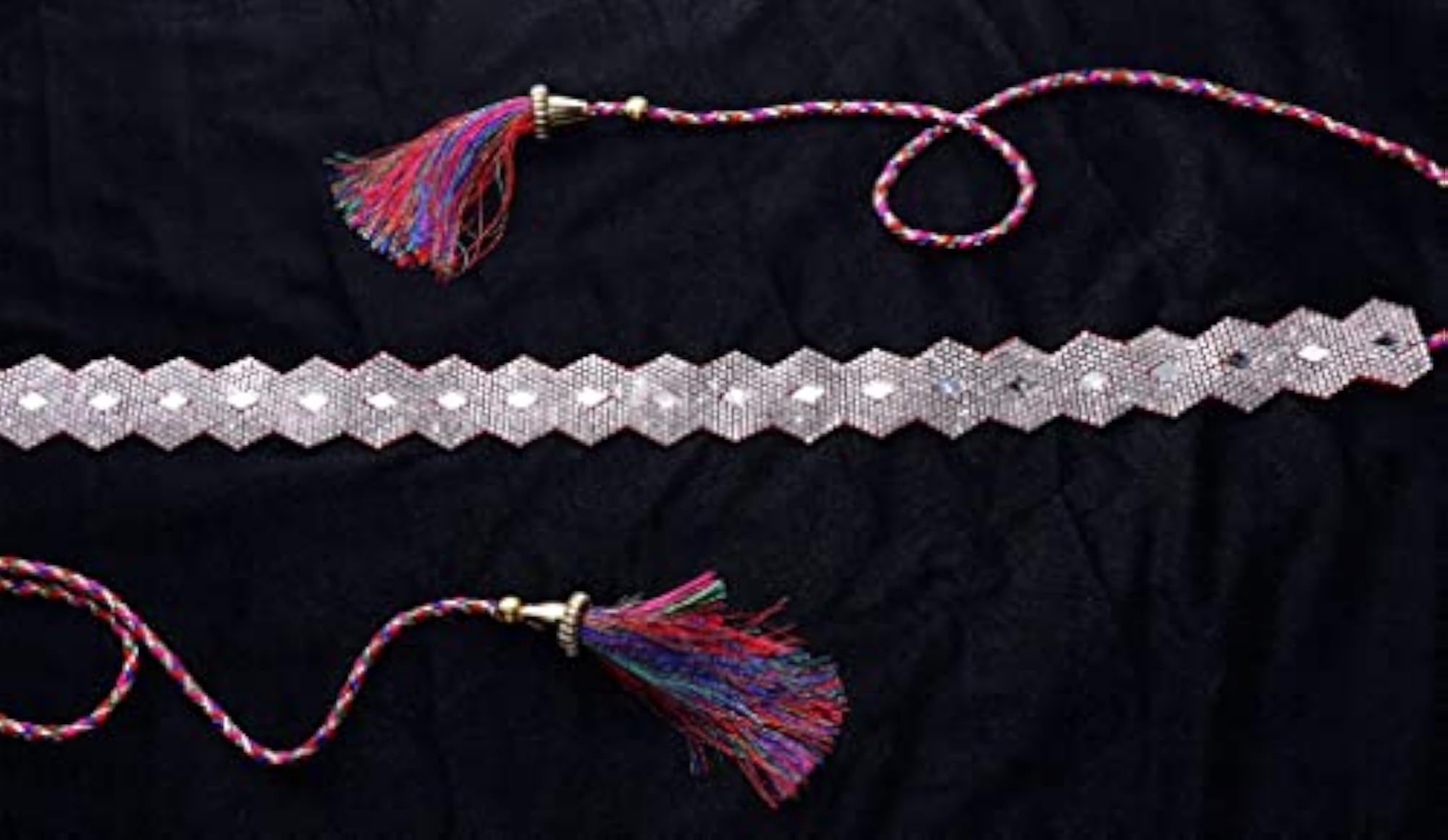 Women's Mirror Work Kamarband Waist Chain, Elegant Design