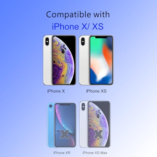 Image of FanTEK Phone Case Compatible with iPhone X & iPhone Xs 5.8 Inch, Magnetic Clear Case Protective Bumper Hard Back Cover