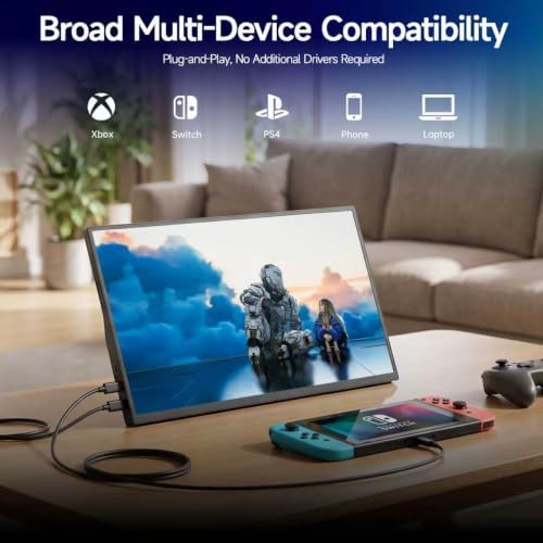 Large Portable Monitor 18.5 inch USB-C Monitor, Laptop Screen Extender — 사진 4