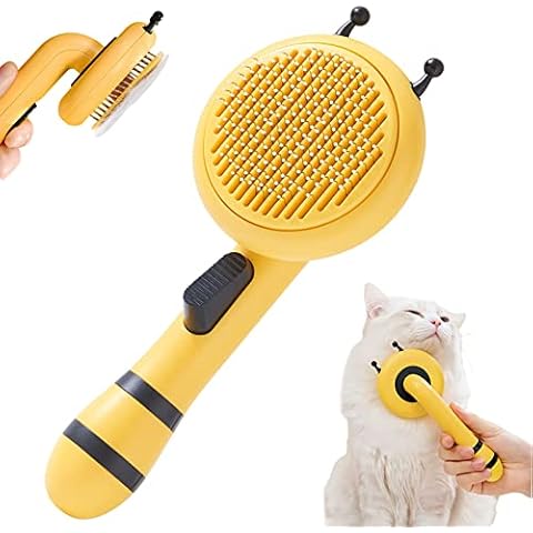 HaroKing Premium Pet Cat Brush, Dog Brush, Hair Remover, Pet Brush for Long Hair and Short Hair, Clean Pet Hair from the Brush with One Button Cover