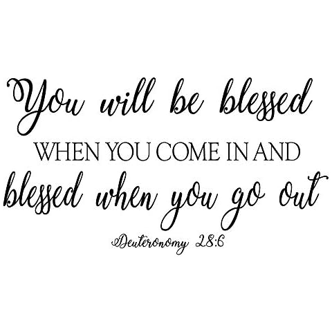 Deuteronomy 28:6 Vinyl Wall Decal Cover