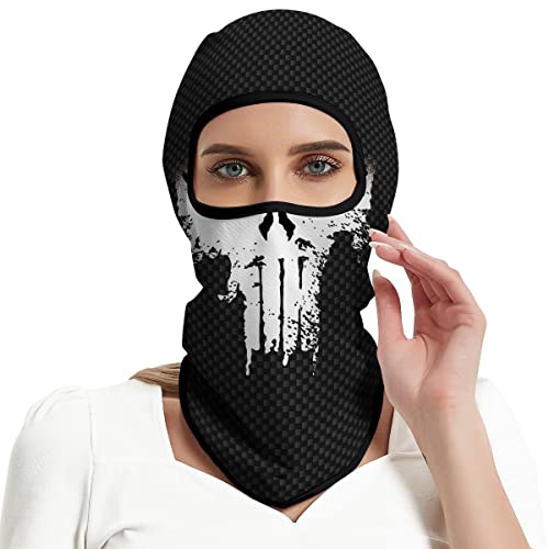 Image of Red Plume 3PCS Balaclava Full Face Mask Ski Mask UV Protection Cover Motorcycle Full Face Mask for Men Women Outdoor Sports