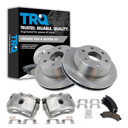 Image of TRQ Rear Brake Calipers Ceramic Pads Rotors