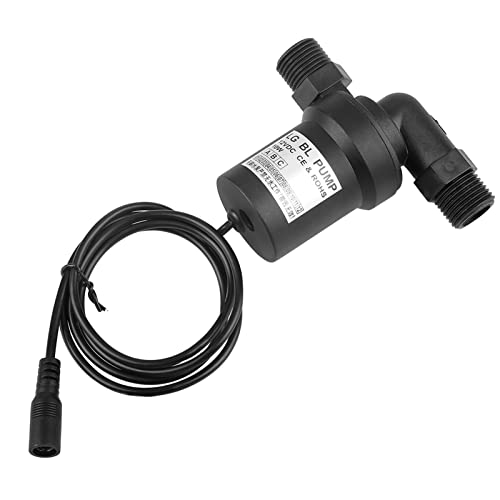 Dioche Bomba de Circulación de 12V Bomba de Agua Solar de Alta Temperatura sin Escobillas de 12V 10W CC. Diseño Completamente a Prueba de Fugas Adecuado para la Circulación de Agua Doméstica,