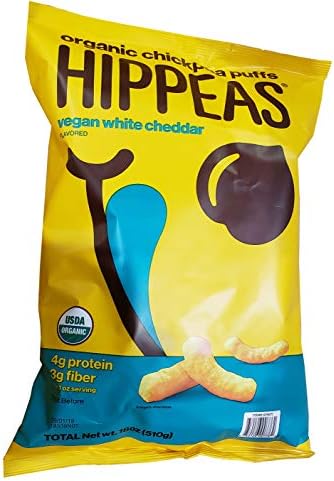 Hippeas Organic Chickpea Vegan White Cheddar, 18 Ounce