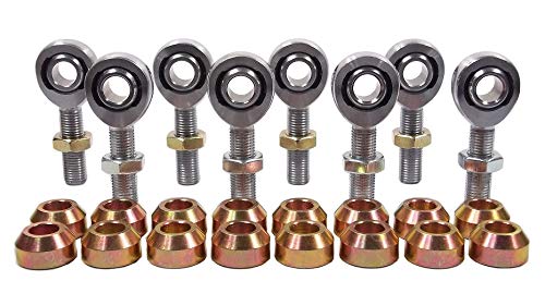 QSC 7/16 X 7/16-20 Chromoly 4-Link Rod End Kit with 7/16 Steel Cone Spacers, Rod End, Heim Joint