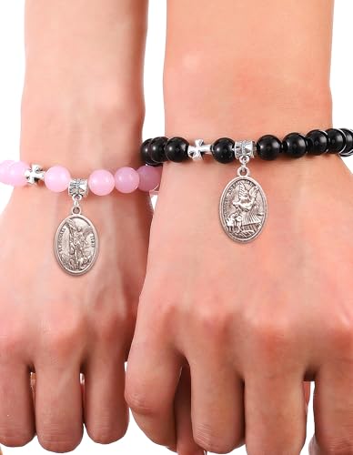 St Michael/St Christopher Medal/Cross/Pardon Cross/Saint Therese of Lisieux Medal Pendant for Women Necklace & Rosary Necklace4