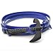 Armbänder Armreifen Bracelet Handgelenk Zubehör Handgelenk Seil Freizeit Anker Axt Paar Schwarz Blau