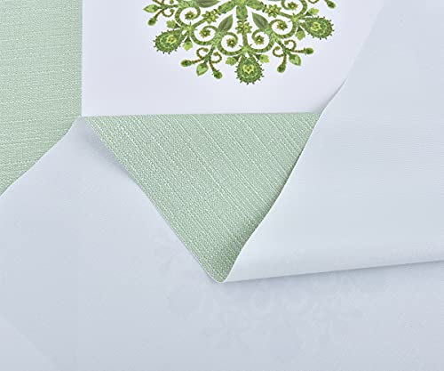 Zobesta Table Cloth for Square Tables Plastic Tablecloth PVC Tablecloth Table Cover Waterproof Vinyl Square Tablecloth for Outdoor (Green, 55" x 55") by Zobesta - Used condition - Image 8