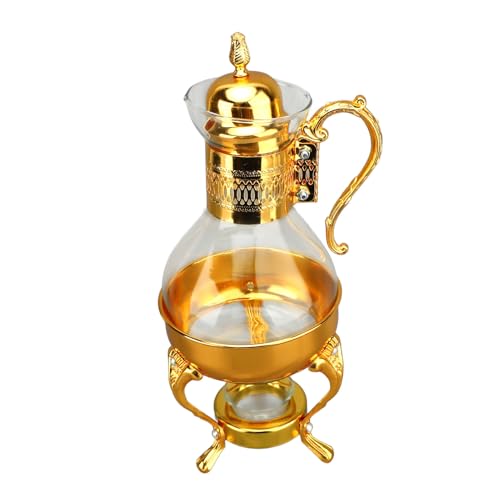 Cafetera Turca Vintage, Tetera de Vidrio, Tetera Turca, Vasos árabes Antiguos para Servir, café con Leche Decorativo para Cocina, Hogar, Juego de Cafetera de Vidrio, Jarra de