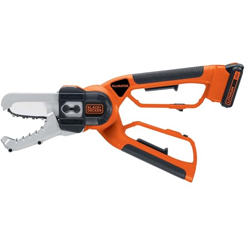BLACK+DECKER Motosserra sem fio 20V Max, Podador de jacaré (LLP120)