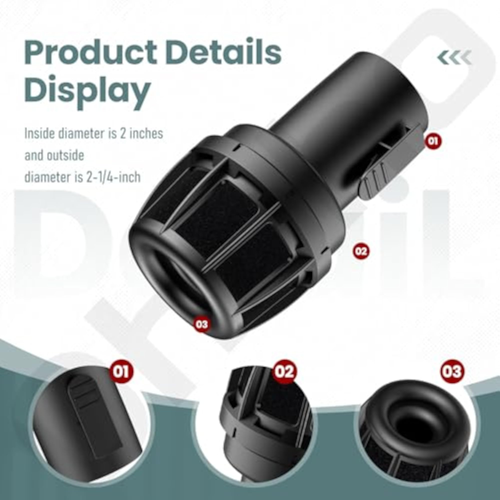 Muffler Diffuser Wet/Dry Vacuum Attachment for Craftsman & Ridgid