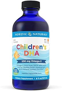 Nordic Naturals Children’s DHA, Orange - 8 oz for Kids - 530 mg Omega-3 with EPA & DHA - Brain Development & Function - Non-GMO - 96 Servings
