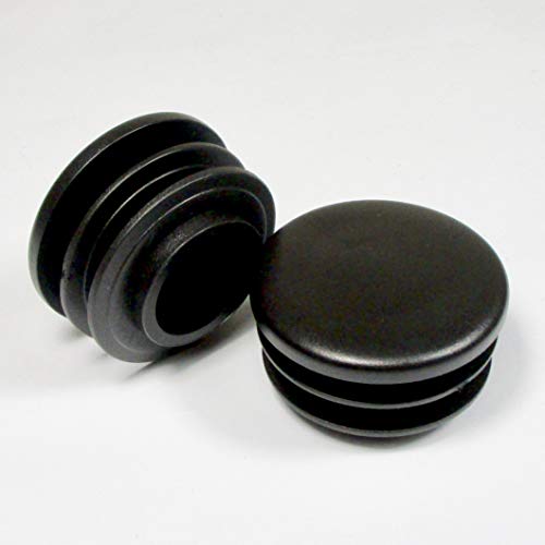 ajile - 4 pièces - Embout à lamelles rond pour tubes de diamètre 35 mm - NOIR - EPR135-M