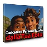 ConKrea Personalisierte Karikatur von Ihrem Foto | 40 x 30 cm | Cartoon-Stil | Bild auf Leinwand | Lustige Geschenkidee für Familien und Paare