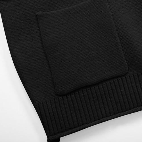 Solid Color Winter Ribbed Stand Collar Cardigan Men's Long Sleeve Full Zip Sweaters Casual Slim Fit Pocket Sweater2