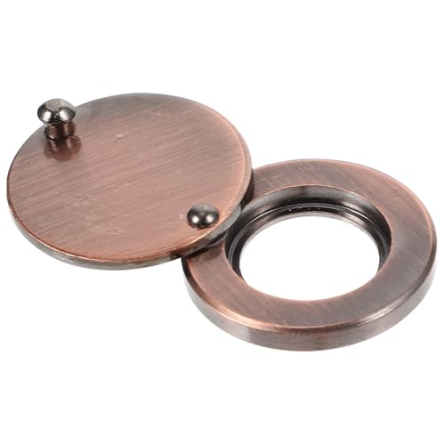 Frcolor 銅製プライバシー保護ドアスコープカバー 防覗き機能付き 耐汚染防止フィルム採用 簡単接着式 玄関用 防犯アクセサリー