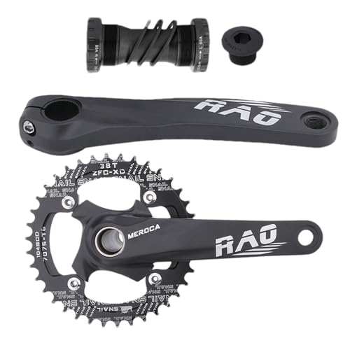 Bike Crankset - Lightweight Narrow Wide Chainring | 170mm Hollow Integrated Chainring 1-Pack 32T Aluminum Alloy For Outdoor Ridi
